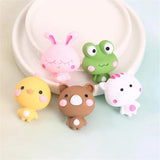 20Pcs Animal Resin Ornaments for DIY Mini Decor