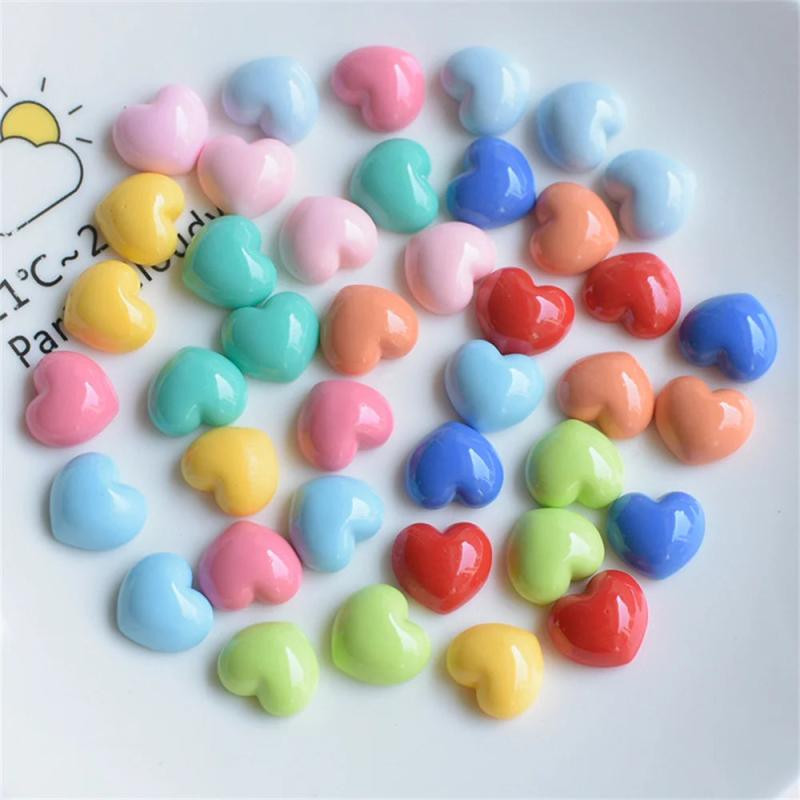20-50Pcs Mini Love Heart Resin Accessory DIY Jewelry Making Materials