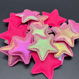 40Pcs 47mm Glitter Star Applique DIY Headwear Hair Clips Baby Hats Patches