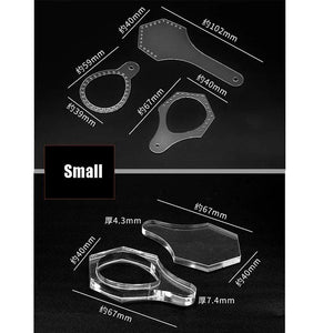 5pcs Plastic Mold Water Drop Access Card Key Chain DIY Leather Tool
