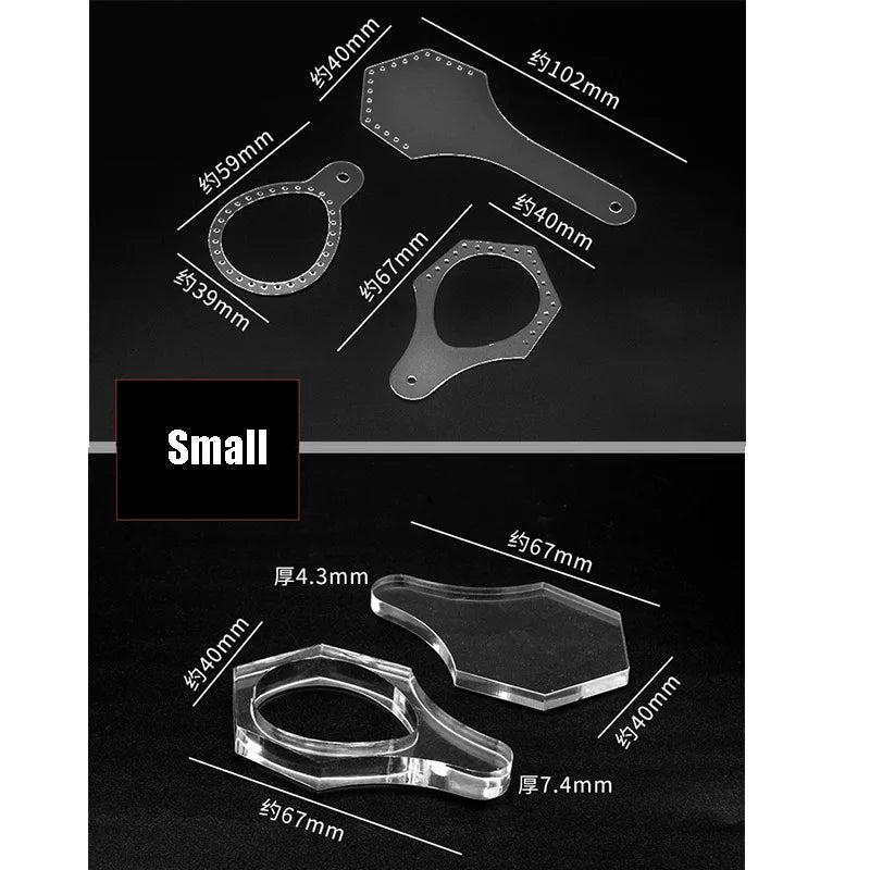 5pcs Plastic Mold Water Drop Access Card Key Chain DIY Leather Tool