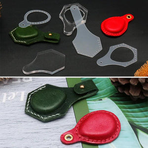 5pcs Plastic Mold Water Drop Access Card Key Chain DIY Leather Tool