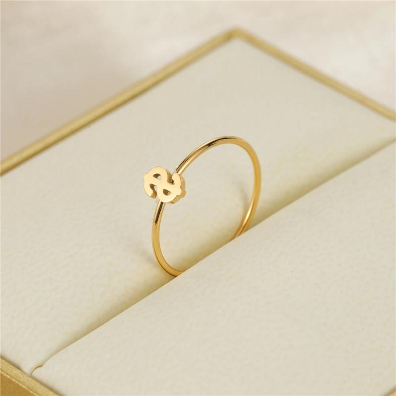 Anslow Jewelry Light Dollar Shape Plated Finger Ring Friendship Christmas Gift