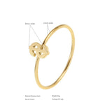 Anslow Jewelry Light Dollar Shape Plated Finger Ring Friendship Christmas Gift
