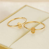Anslow Jewelry Light Dollar Shape Plated Finger Ring Friendship Christmas Gift
