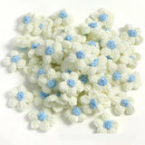 20Pcs 4.5cm Puff Flower DIY Hand-knitted Cotton Wool Hook Flower Craft Supplies