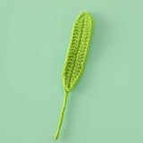 10Pcs Knitted Green Leaves DIY Sewing Crochet Decoration