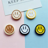 20Pcs Smiling Face Resin DIY Accessory for Earring Hairpin Clothing Phone Case