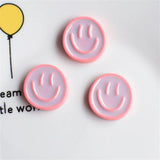 20Pcs Smiling Face Resin DIY Accessory for Earring Hairpin Clothing Phone Case