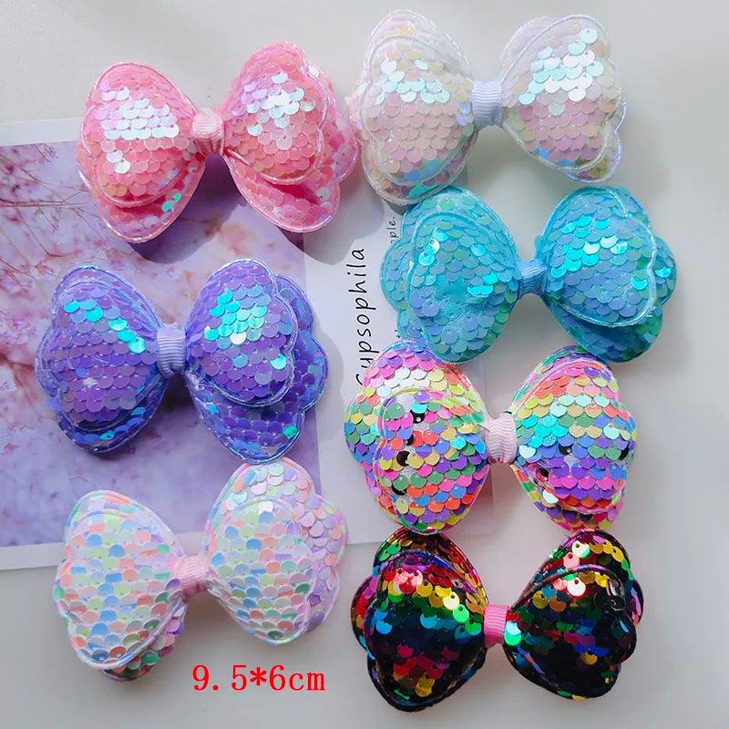 Sequins Bow Hair Clip DIY Accessories Cake Decoration