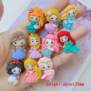 20pcs Flat Back Princess Resin Cabochons DIY Hair Clip Phone Case Accessories