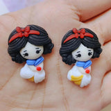 20pcs Flat Back Princess Resin Cabochons DIY Hair Clip Phone Case Accessories