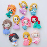 20pcs Flat Back Princess Resin Cabochons DIY Hair Clip Phone Case Accessories