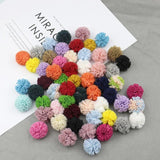 100Pcs 25mm Lace Mesh Flower Ball Sewing Scarf Shoes Hats DIY Art Accessories