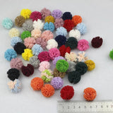 100Pcs 25mm Lace Mesh Flower Ball Sewing Scarf Shoes Hats DIY Art Accessories