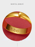 24K Yellow Plated Glossy Spaghetti Ring Open Ring for Women