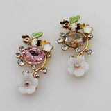 5pcs 15*30mm Silver Rhinestone Button Wedding Wine Glass Decoraation
