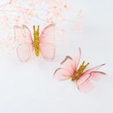 Chiffon Tulle Butterfly Wings Glitter DIY Craft Accessories Earring Neckl