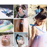 Chiffon Tulle Butterfly Wings Glitter DIY Craft Accessories Earring Neckl