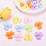 50Pcs Hearts Resin Flatback Hair Earring Accessory DIY Craft Supplies
