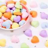 50Pcs Hearts Resin Flatback Hair Earring Accessory DIY Craft Supplies