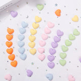 50Pcs Hearts Resin Flatback Hair Earring Accessory DIY Craft Supplies