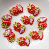 30PCS 20-25mm Strawberry Resin Accessories for DIY Phone Case