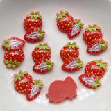 30PCS 20-25mm Strawberry Resin Accessories for DIY Phone Case