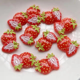 30PCS 20-25mm Strawberry Resin Accessories for DIY Phone Case