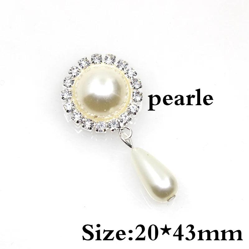 10pcs Resin Beauty Head Rhinestone Buttons Wedding Decor