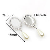 10pcs Resin Beauty Head Rhinestone Buttons Wedding Decor