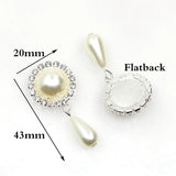 10pcs Resin Beauty Head Rhinestone Buttons Wedding Decor