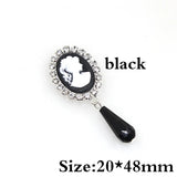 10pcs Resin Beauty Head Rhinestone Buttons Wedding Decor