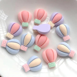 30PCS Resin Hot Air Balloon Accessories for DIY Headwear & Phone Case Decoration