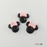 30pcs Bowknot Mouse Resin DIY Craft Supplies Phone Shell Patch Arts Hair Accesso