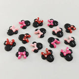 30pcs Bowknot Mouse Resin DIY Craft Supplies Phone Shell Patch Arts Hair Accesso