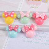 30pcs Bowknot Mouse Resin DIY Craft Supplies Phone Shell Patch Arts Hair Accesso
