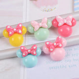 30pcs Bowknot Mouse Resin DIY Craft Supplies Phone Shell Patch Arts Hair Accesso