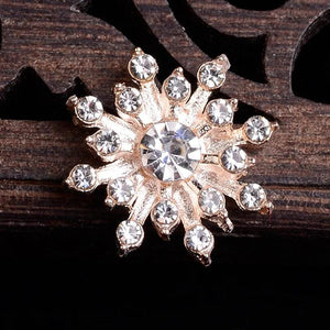 16mm 20pcs/bag Gold/Silver Snowflake Alloy Jewelry Pendant DIY Accessories