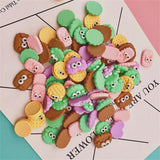 30Pcs Mixed Cartoon Animal Flower Food DIY Resin Accessories Phone Shell Fridge