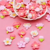 30Pcs Mixed Cartoon Animal Flower Food DIY Resin Accessories Phone Shell Fridge