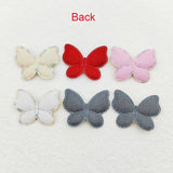 100Pcs Flower Print Butterfly Padded Appliques DIY Sewing Supplies