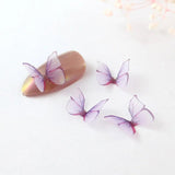 Chiffon Tulle Butterfly Wings Nail Arts Crafts Accessories DIY