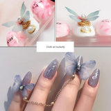 Chiffon Tulle Butterfly Wings Nail Arts Crafts Accessories DIY