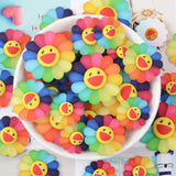 30Pc Smiling Face Sunflower Brooch DIY Jewelry Accessorie