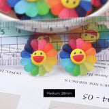 30Pc Smiling Face Sunflower Brooch DIY Jewelry Accessorie