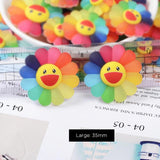 30Pc Smiling Face Sunflower Brooch DIY Jewelry Accessorie
