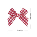 50Pcs Polyester Gingham Ribbon Bows DIY Craft Wedding Party Decor Plaid Bowknot