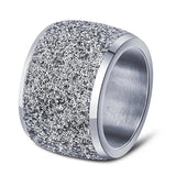 Punk Vintage Silver Stainless Steel Wedding Rings for Women
