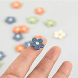 100Pcs Embroidered Flowers Appliques Patches DIY Arts Headwear Decor Material
